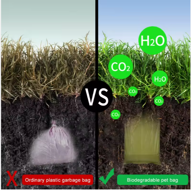 EcoGreen Pet Waste Bags – 6 Rolls + Dispenser (Multi-Color)
