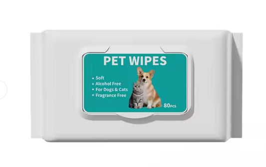"P.P" Wipes Plain Pet Wipes 80 Pack